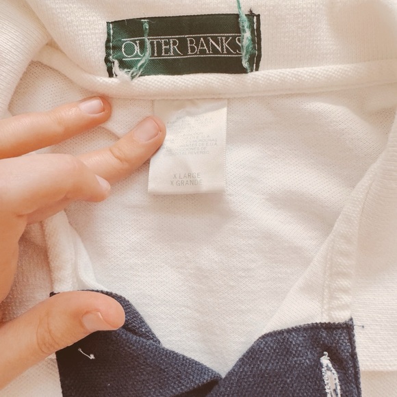 Outer Banks, Men’s White Polo Shirt with Black Accents “Florida Today” - Picture 2 of 3